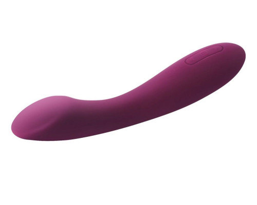 Сливовый изогнутый вибратор Amy 2 - 17,4 см.