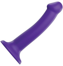Фиолетовый фаллоимитатор-насадка Strap-On-Me Dildo Dual Density size M - 18 см.