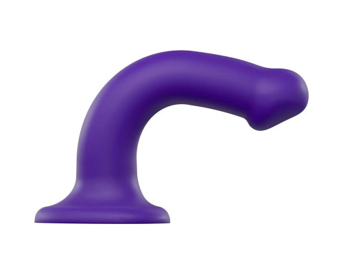 Фиолетовый фаллоимитатор-насадка Strap-On-Me Dildo Dual Density size M - 18 см.