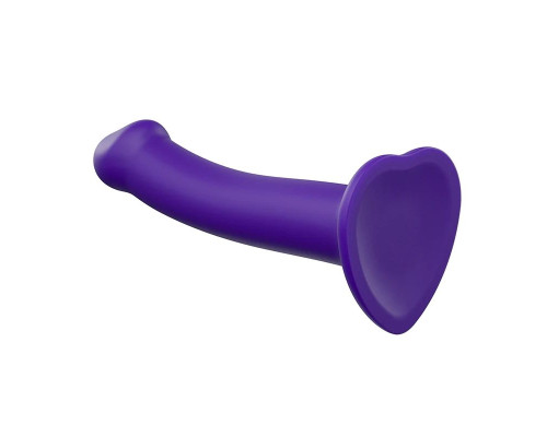 Фиолетовый фаллоимитатор-насадка Strap-On-Me Dildo Dual Density size M - 18 см.