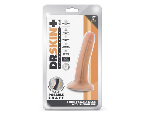 Телесный фаллоимитатор-реалистик 5 Inch Posable Dildo - 13,9 см.