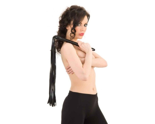 Черная многохвостая плеть - 78 см.