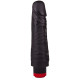Вибратор-реалистик черного цвета - 17,5 см.