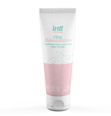 Лубрикант на водной основе Vibe Sensation с клубничным вкусом и легким вибрирующим эффектом - 50 гр.