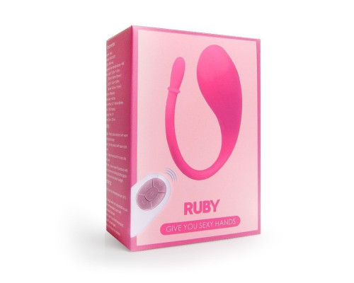 Ярко-розовый гладкий вагинальный виброшарик Ruby