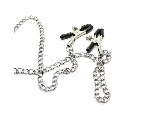 Зажимы для сосков с ремешком и кольцом для пениса