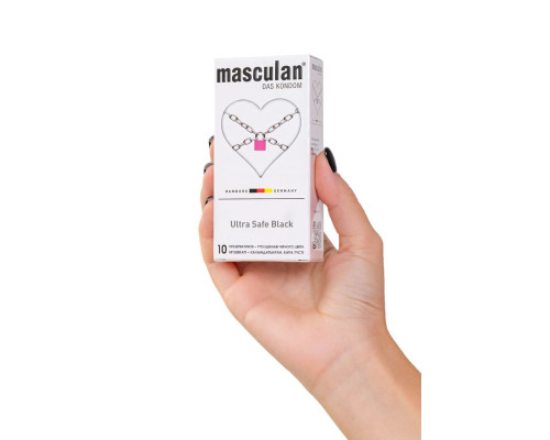 Ультрапрочные презервативы Masculan Ultra Safe Black - 10 шт.