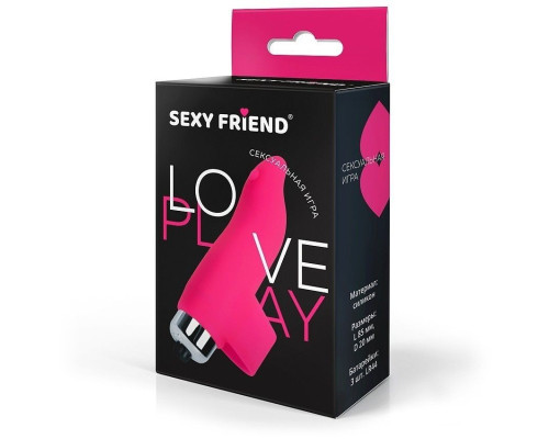 Ярко-розовая вибронасадка на палец