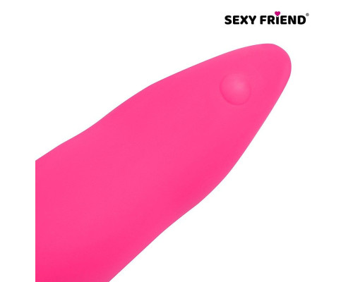 Ярко-розовая вибронасадка на палец