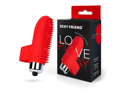 Красная вибронасадка на палец