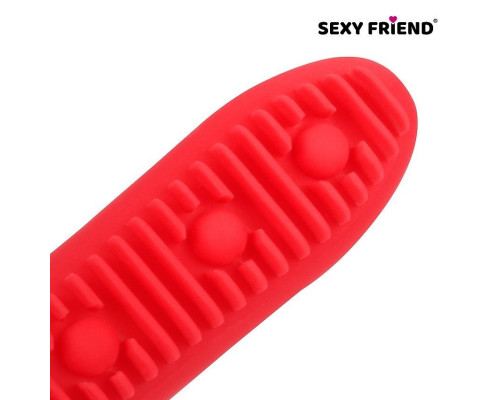 Красная вибронасадка на палец