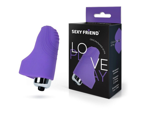 Фиолетовая вибронасадка на палец