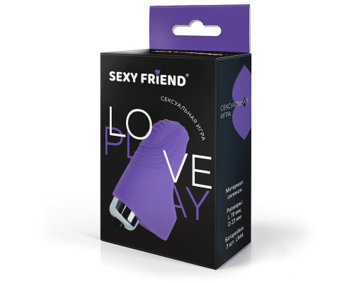 Фиолетовая вибронасадка на палец