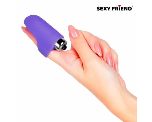 Фиолетовая вибронасадка на палец