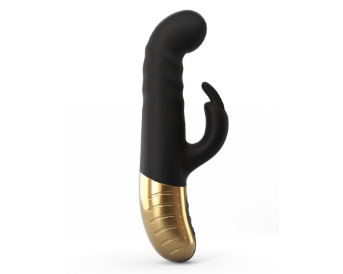 Черный вибратор-кролик G-Stormer с возвратно-поступательными движениями - 23,5 см.