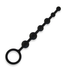Черные силиконовые анальные бусы Silicone Anal Beads - 21 см.