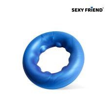 Синее эрекционное кольцо без вибрации