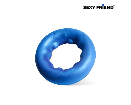 Синее эрекционное кольцо без вибрации