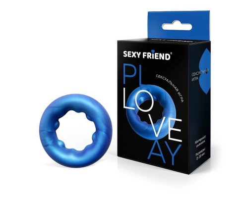 Синее эрекционное кольцо без вибрации
