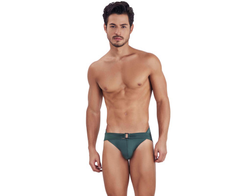 Зеленые мужские трусы-брифы с поясом Flashing Brief
