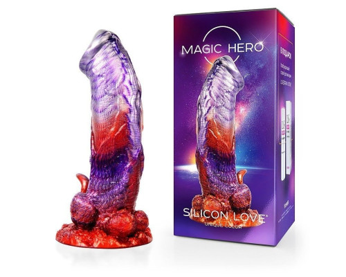 Фантазийный фаллоимитатор на присоске - 24 см.