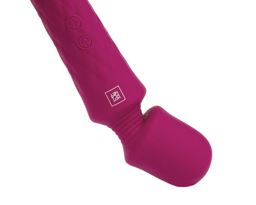 Бордовый вибромассажер Luna - 21,4 см.