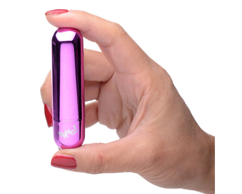 Лиловая вибропуля 10X Rechargeable Vibrating Metallic Bullet