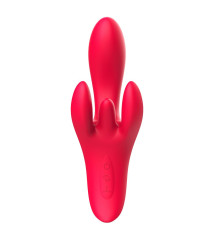 Красный вибратор-кролик с 4 моторами Shakira
