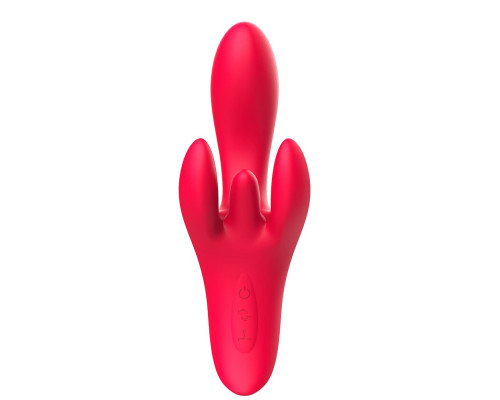 Красный вибратор-кролик с 4 моторами Shakira