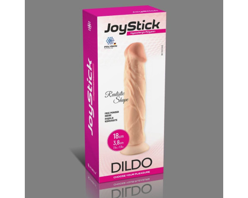 Телесный фаллоимитатор на присоске JoyStick - 18 см.