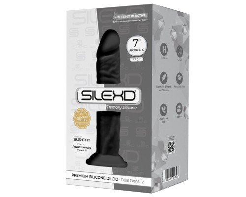 Черный фаллоимитатор Model 4 - 17,7 см.