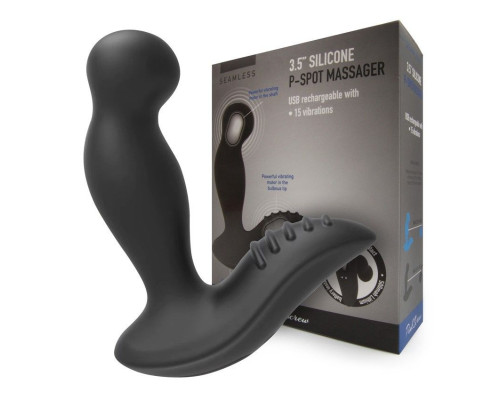Черный вибромассажер простаты 3,5’’ P-spot Massager - 12,5 см.