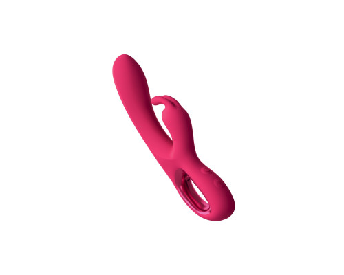 Малиновый вибратор-кролик Chill - 21 см.