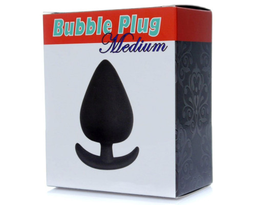 Черная анальная втулка Bubble - 8,5 см.