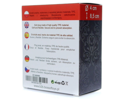 Черная анальная втулка Bubble - 8,5 см.