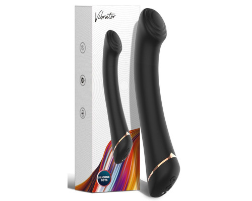 Черны вибратор для G-точки Gwand - 18,7 см.