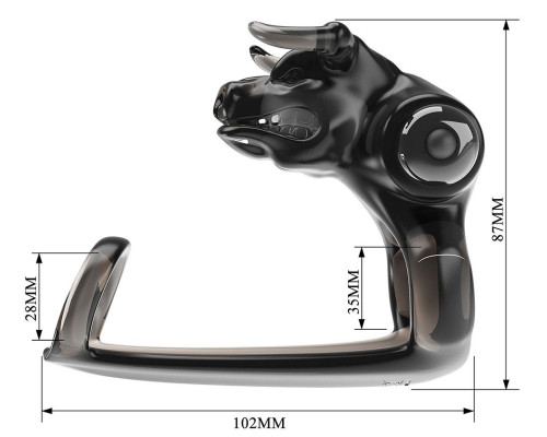 Дымчатая стимулирующая насадка на член Bull Warrior