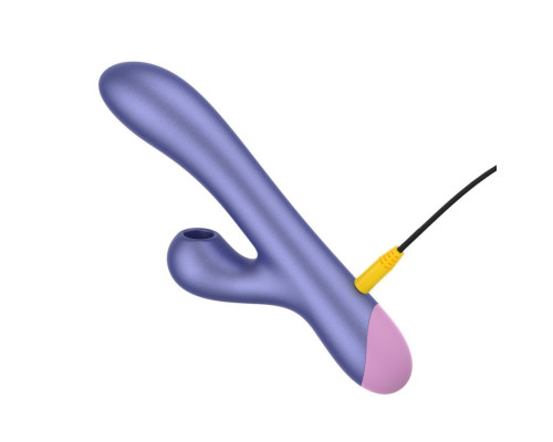 Сиреневый вибратор Romp Pulse с бесконтактной клиторальной стимуляцией - 22 см.