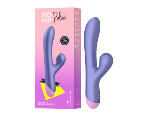 Сиреневый вибратор Romp Pulse с бесконтактной клиторальной стимуляцией - 22 см.