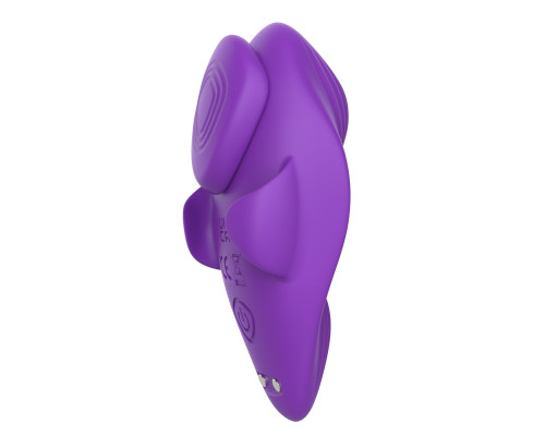 Фиолетовый вибратор в трусики с магнитной фиксацией