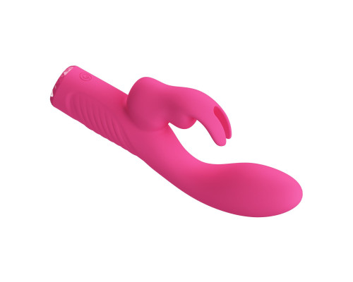 Розовый вибратор-кролик Elivia - 17,2 см.