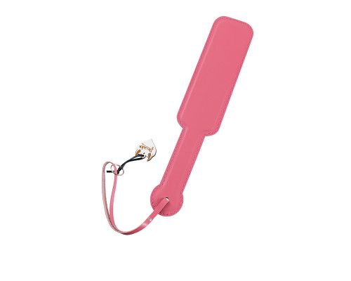 Розовый кожаный пэддл - 37 см.