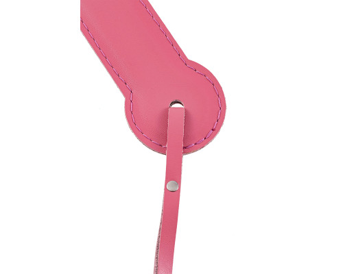 Розовый кожаный пэддл - 37 см.