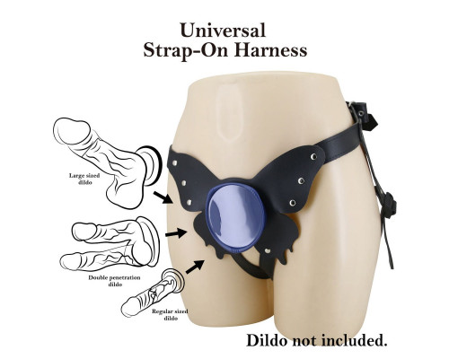 Синие трусики харнесс с платформой Caludio II