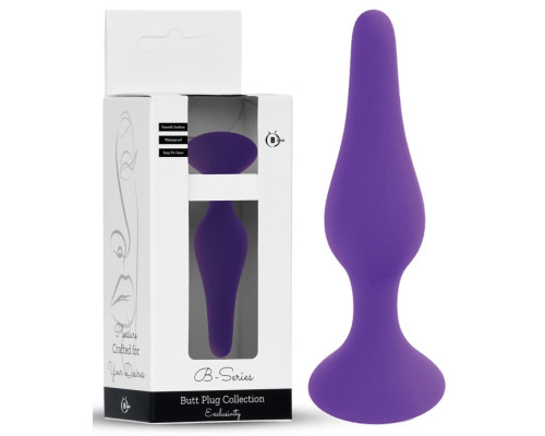 Фиолетовая анальная втулка Silcone Purple Plug Medium - 11 см.