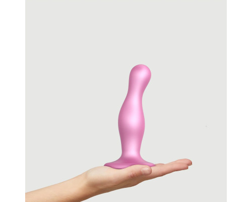 Розовая насадка Strap-On-Me Dildo Plug Curvy size M