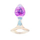 Сиреневатая анальная пробка с ручкой - 8,5 см.