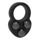 Черное эрекционное кольцо с утяжелителями