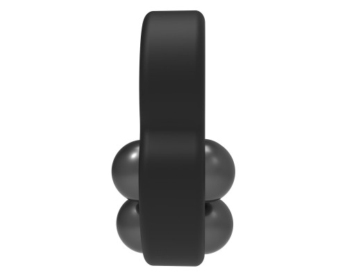 Черное эрекционное кольцо с утяжелителями