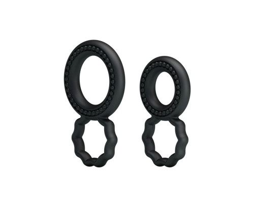 Набор из 2 эрекционных колец с подхватом мошонки